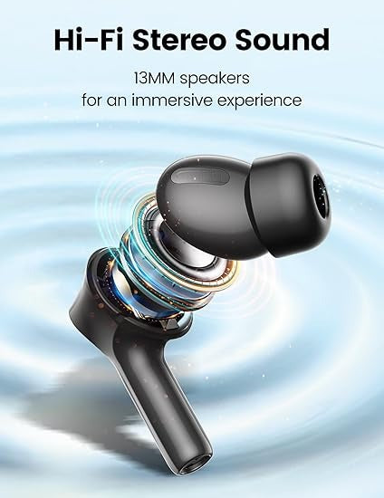 Wireless Airpods Bluetooth 5.3 Headphones with LED Touch Screen 50H Playtime Deep Bass Stereo Ear Buds with Mic IPX7 Waterproof in Ear Earphones for Pad Tablet Laptop Android/iOS Phones